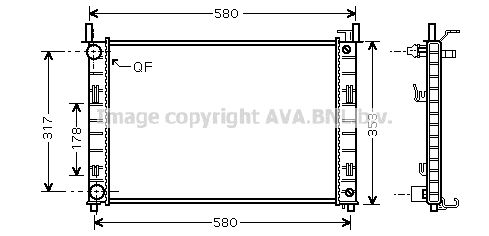 AVA QUALITY COOLING Радиатор, охлаждение двигателя FDA2324